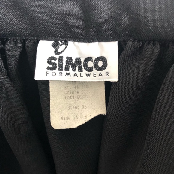 Vintage Simco Formal Wear Black Wrap Skirt - Picture 4 of 8